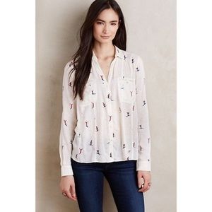 Anthropologie Maeve Conversationalist Button-down